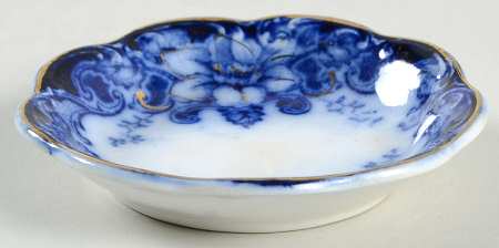 Argyle Blue (Flow Blue) Butter Pat