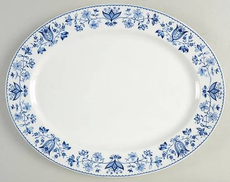 Ashford Blue 12" Oval Serving Platter