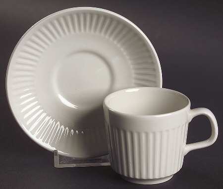 Athena Flat Demitasse Cup & Saucer Set