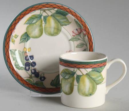 Autumn Grove Flat Demitasse Cup & Saucer Set