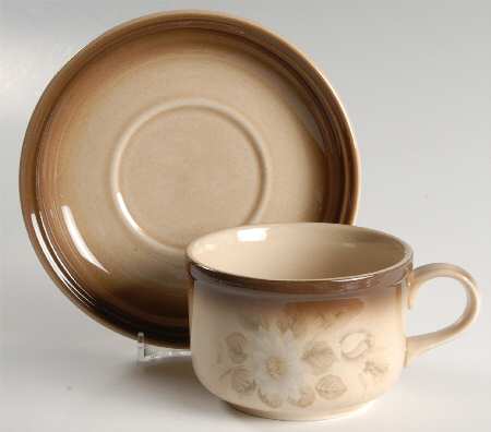 Autumn Mist Flat Cup & Saucer Set