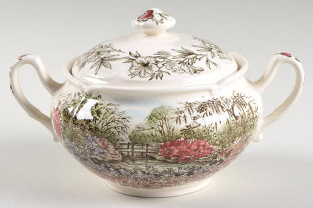Azalea Gardens Sugar Bowl & Lid
