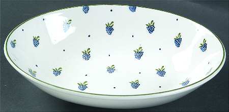 Berries 8" Oval Vegetable Bowl