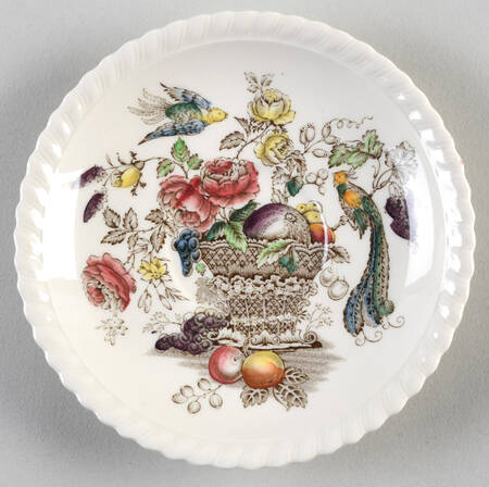 Bird of Paradise Brown Multicolor Saucer