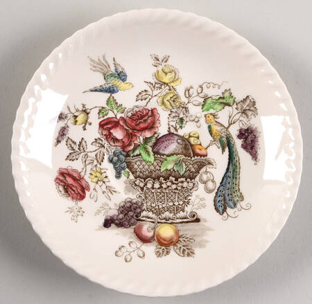 Bird of Paradise Brown Multicolor Saucer for Oversized Cup