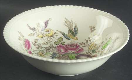 Bird of Paradise Brown Multicolor 8" Round Vegetable Bowl