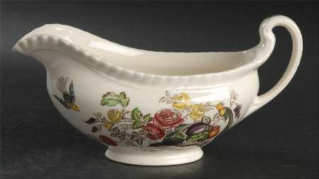 Bird of Paradise Brown Multicolor Gravy Boat