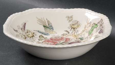 Bird of Paradise Brown Multicolor Square Soup Bowl