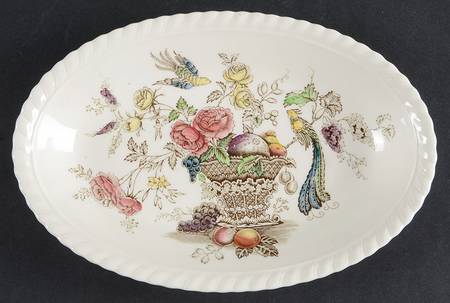 Bird of Paradise Brown Multicolor Relish/Gravy Underplate