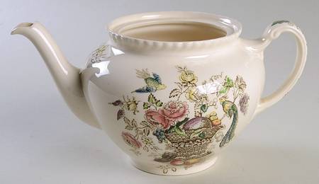 Bird of Paradise Brown Multicolor Teapot No Lid