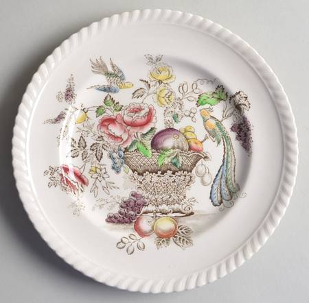 Bird of Paradise Brown Multicolor Salad Plate