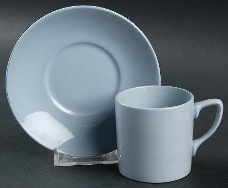 Blue Cloud Flat Demitasse Cup & Saucer Set