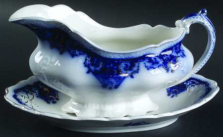 The Blue Danube Gravy Boat & Underplate/Relish