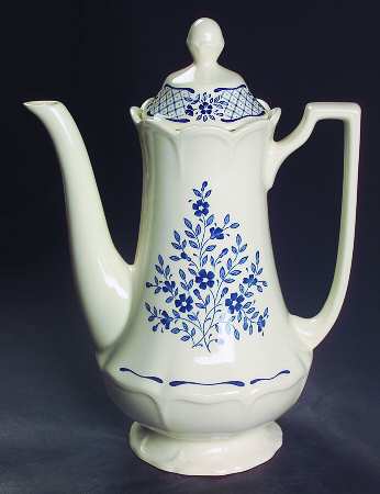 Blue Jardin Coffee Pot & Lid