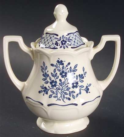 Blue Jardin Sugar Bowl & Lid