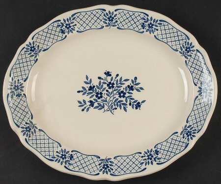 Blue Jardin 12" Oval Serving Platter