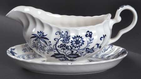 Blue Nordic Gravy Boat & Underplate/Relish