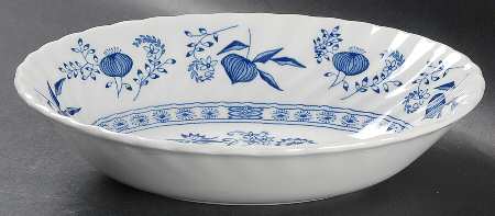 Blue Nordic 9" Oval Vegetable Bowl