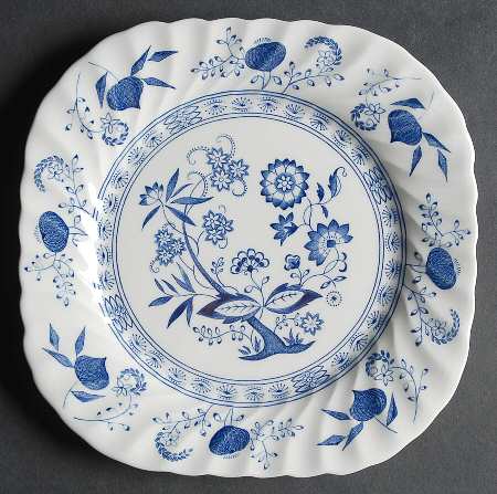 Blue Nordic Square Salad Plate
