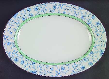 Blue Savanna 14" Oval Serving Platter