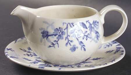 Blue Tapestry Gravy Boat & Underplate/Relish