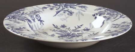 Blue Tapestry Rim Soup Bowl
