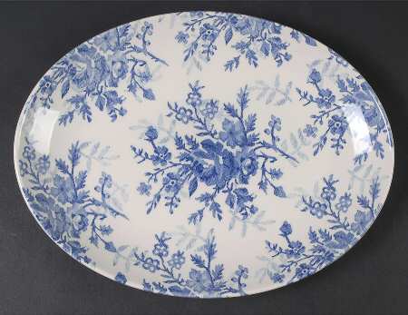 Blue Tapestry 11" Oval Serving Platter