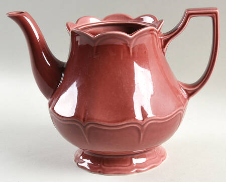 Bordeaux Burgundy Teapot No Lid