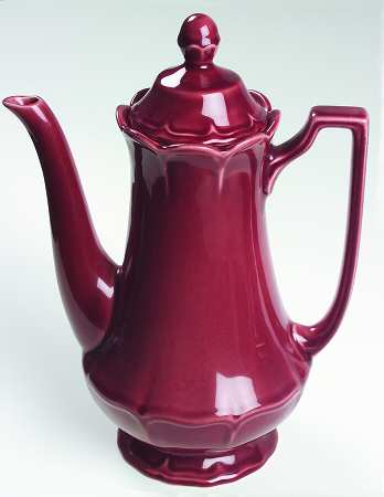 Bordeaux Burgundy Coffee Pot & Lid