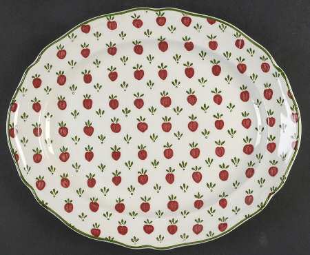 Bordeaux Burgundy 12" Oval Serving Platter