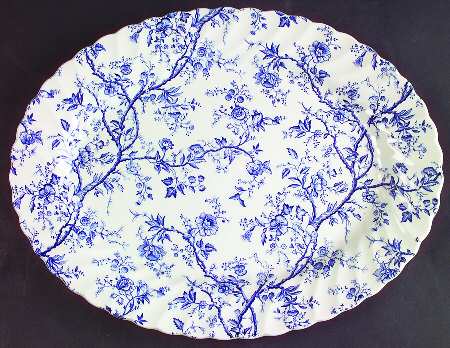 Bradbury Blue 12" Oval Serving Platter