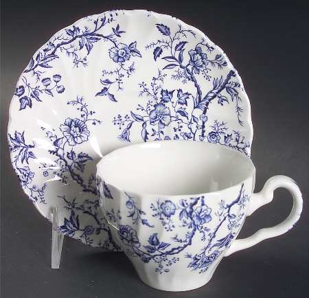 Bradbury Blue Flat Cup & Saucer Set