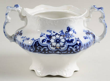 Brooklyn Flow Blue Sugar Bowl No Lid