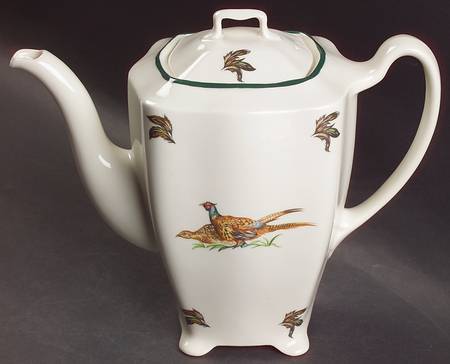 Brookshire (Made in England, Earthenware) Coffee Pot & Lid