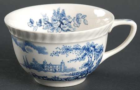 Castle On The Lake Blue Flat Cup