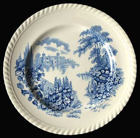 Castle On The Lake Blue Salad Plate