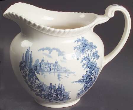 Castle On The Lake Blue 40 Oz Pitcher
