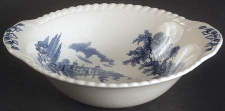 Castle On The Lake Blue Lugged Cereal Bowl