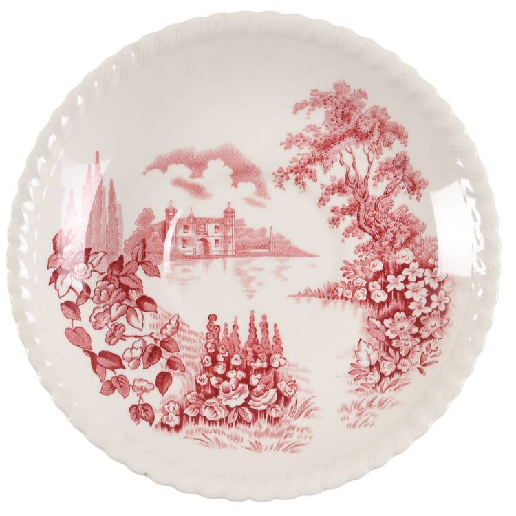 Castle On The Lake Pink Red Saucer for Oversized Cup