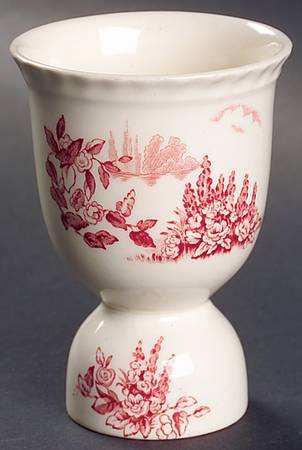 Castle On The Lake Pink Red Double Egg Cup