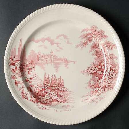 Castle On The Lake Pink Red 12" Chop Plate (Round Platter)