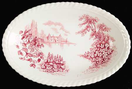 Castle On The Lake Pink Red Relish/Gravy Underplate