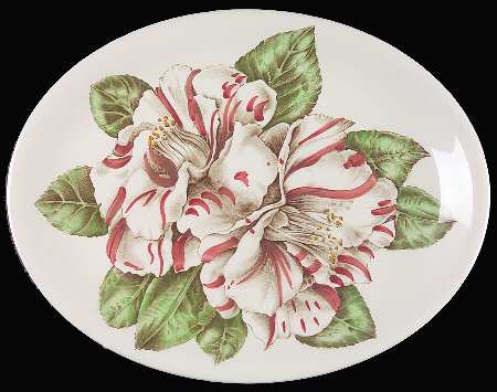 Camellia Multicolor 12" Oval Serving Platter