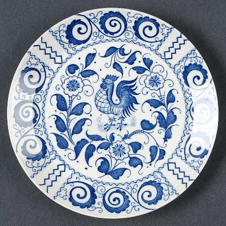 Chanticleer Blue Bread & Butter Plate