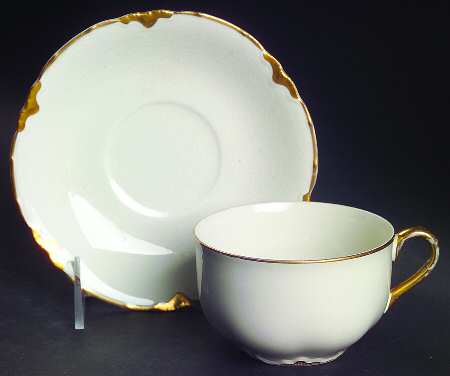 Chantilly Gold Flat Cup & Saucer Set