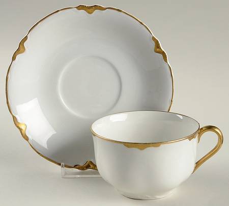 Chantilly Gold Flat Cup & Saucer Set