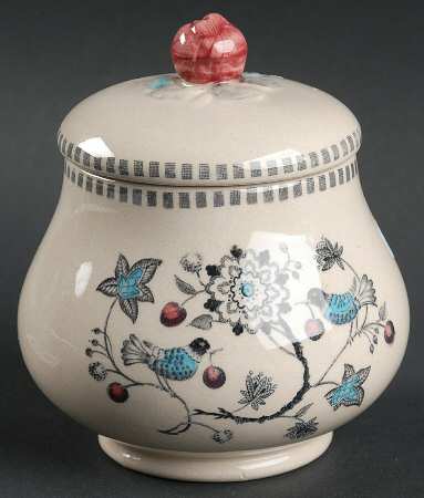 Cherry Thieves Sugar Bowl & Lid