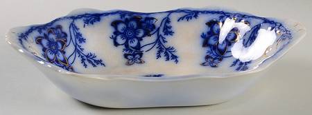 Claremont Flow Blue (Embossed) 9" Oval Vegetable Bowl