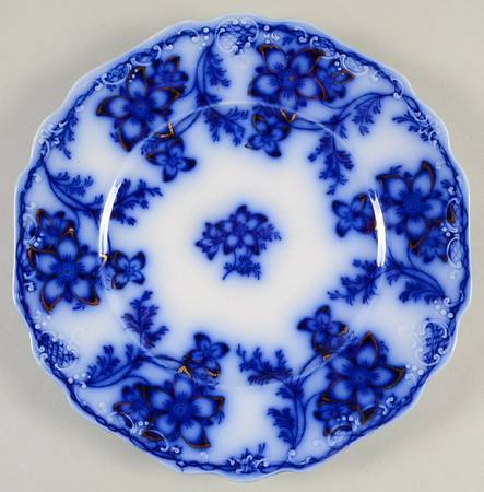 Claremont Flow Blue (Embossed) Luncheon Plate