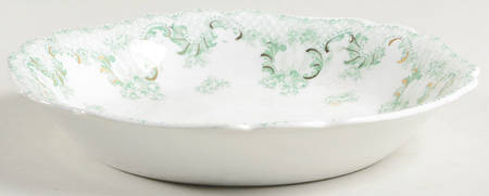 Cloverly Green (Gold Accent, No Trim) Coupe Soup Bowl